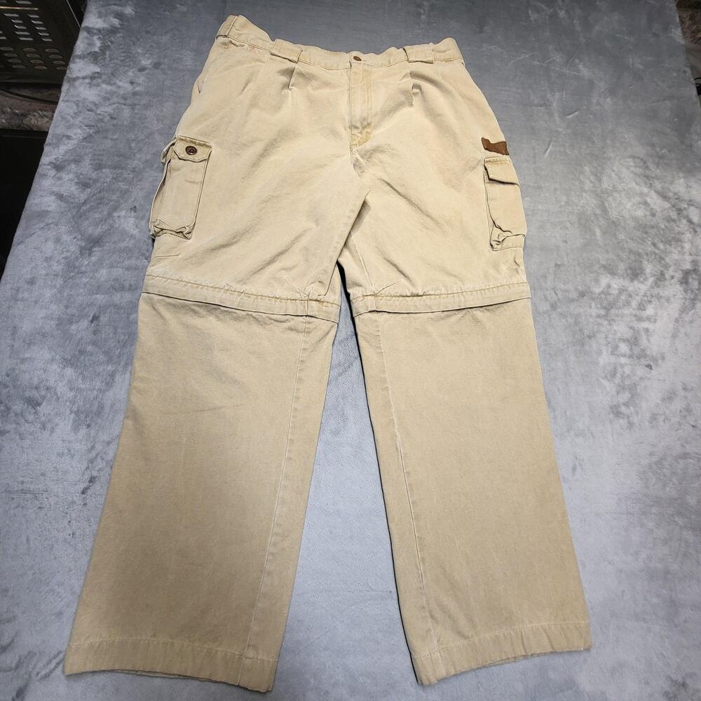 Vintage Orvis Cargo Pants Mens 36 Khaki Convertible Pleated Cargo Hong Kong